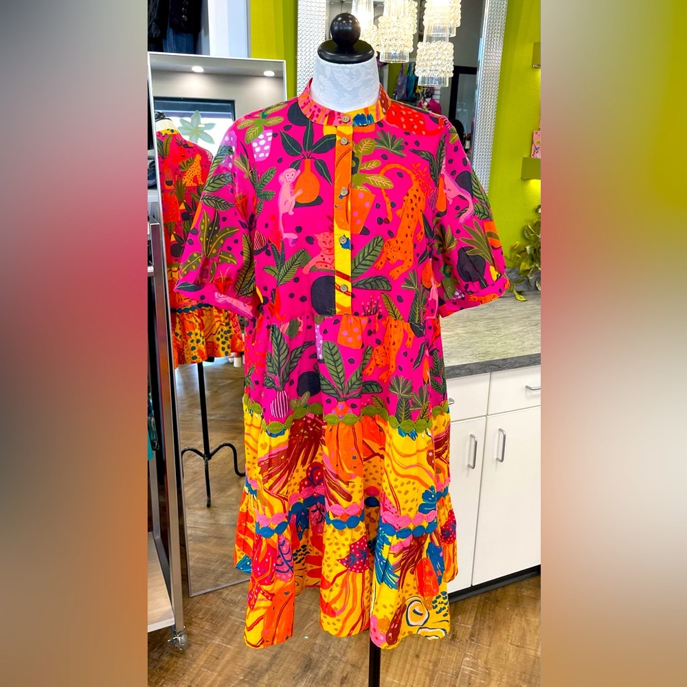 Adorable NEW jungle fever tier dress.